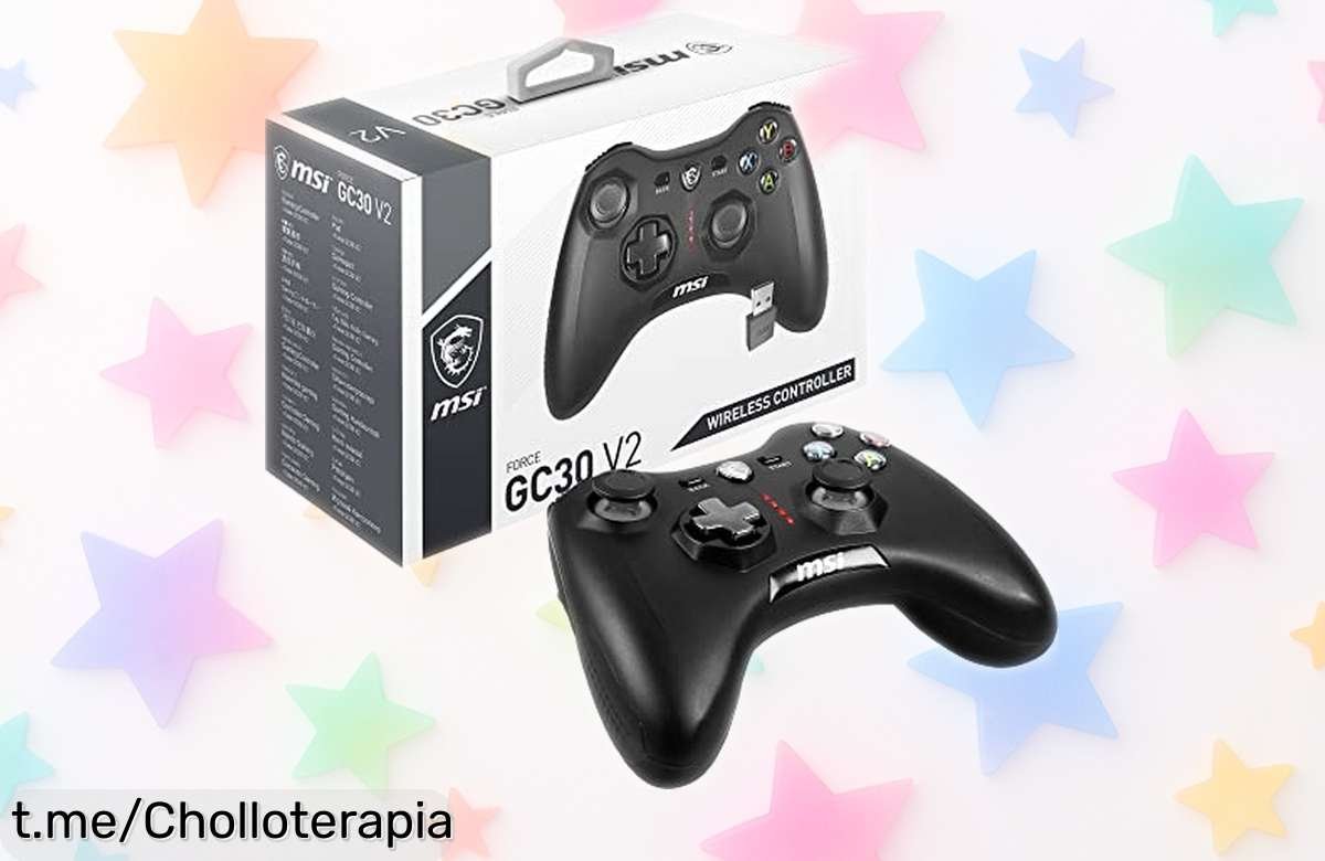 Gamepad inalámbrico MSI Force GC30 V2 con vibración y doble conexión a precio rebajado irresistible para un control ultra preciso ¡corre que quedan pocas unidades y esta oferta no dura mucho!