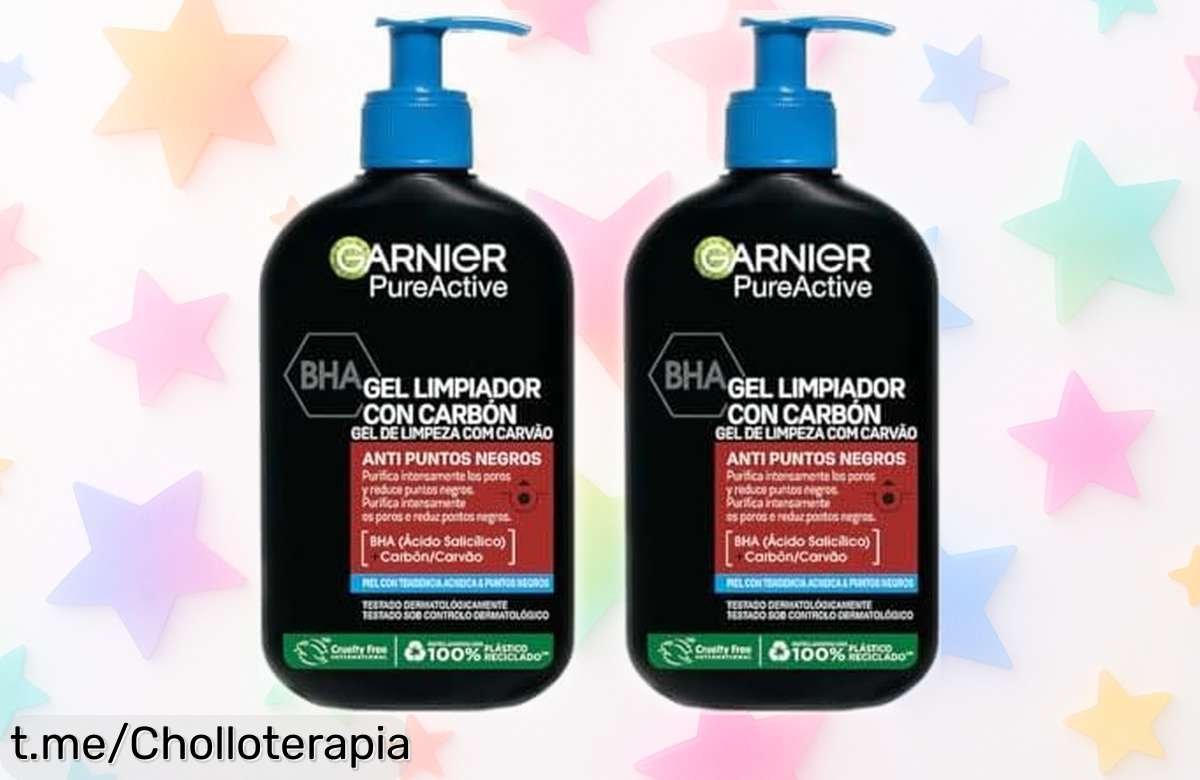 Gel limpiador Garnier Skin Active anti puntos negros, pack de 2 a precio loco: ¡lucha contra los granitos y brilla todo el día con este super chollo que no querrás perder!