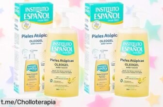 Gel oleo para pieles atópicas en pack de 2, ¡super chollo a precio rebajado! Cuida tu piel seca y sensible sin jabón ni agua. Esta oferta limitada se va volando, así que no esperes más y hazte con el tuyo antes de que sea tarde.
