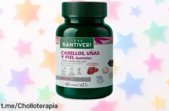 Gominolas Santiveri para cabello, uñas y piel: ¡un super chollo a precio rebajado que no vas a ver en otro lado! Refuerza tu belleza con biotina y vitaminas. ¡Aprovecha esta oportunidad única de lucir radiante ya! Quedan pocas unidades, así que corre antes de quedarte sin ellas.