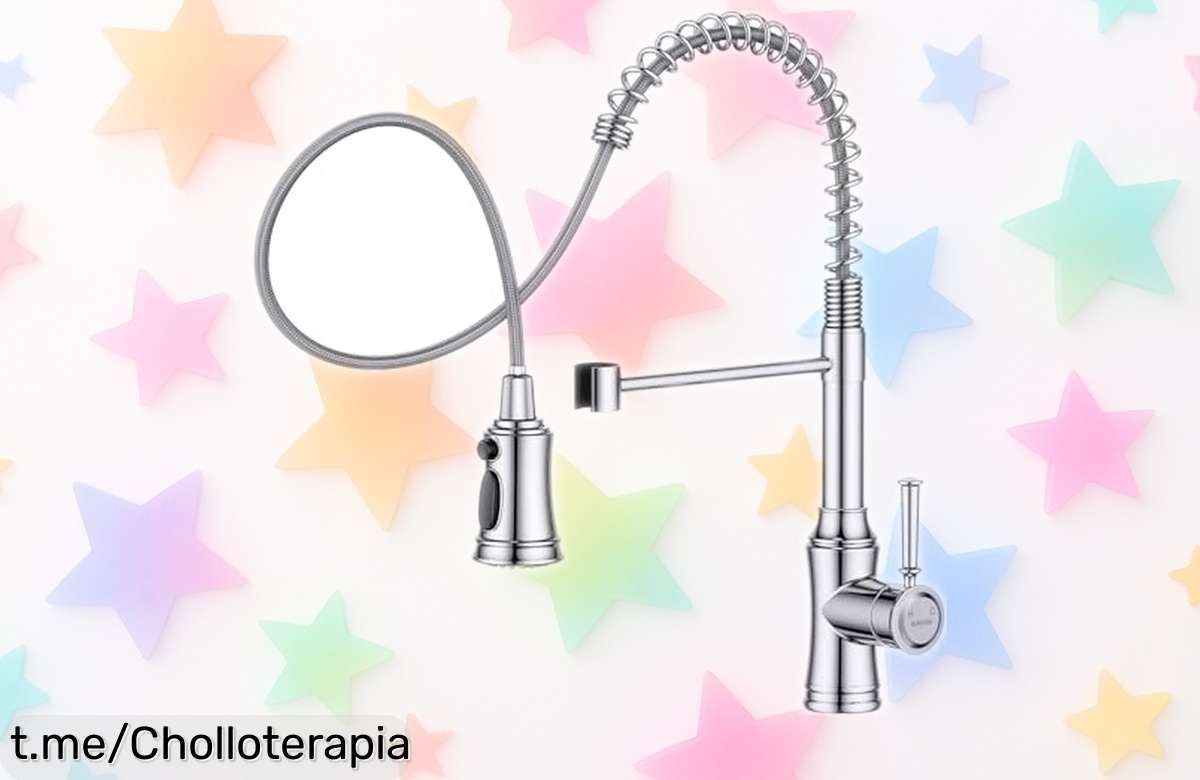 Grifo de cocina HurRan con pulverizador 360° y tres modos: limpieza sin líos a precio rebajado, súper oportunidad que se agota rápido ¡No lo pienses más!