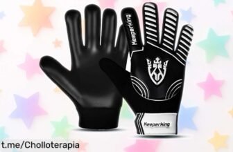 Guantes de portero Keeperking Claw 2.0 para niños, con súper agarre y doble protección: ¡ofertón rebajado por tiempo limitado! No te quedes sin los tuyos a este precio loco, aprovecha antes de que volen del almacén.