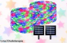 Guirnaldas de luces solares LED impermeables, el super chollo que iluminará tus noches mágicas y hará brillar tu jardín como nunca antes. ¡No te lo pierdas!