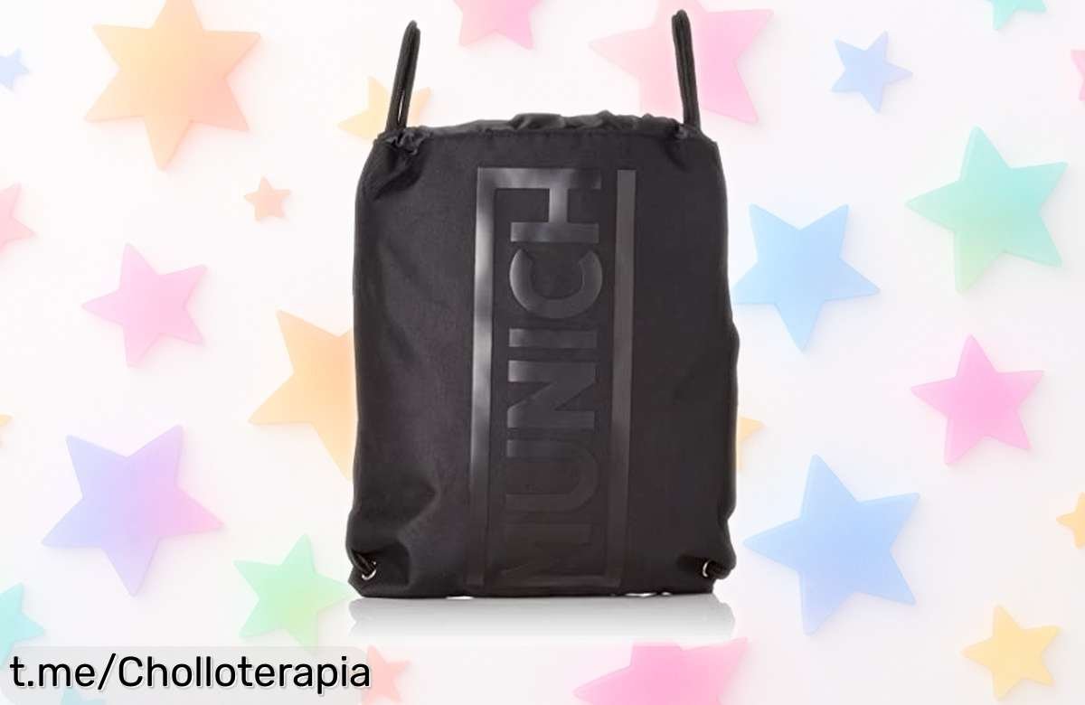 Gym sack negro mediano de Munich a precio loco: caída de precio brutal en este super chollo que no puedes dejar pasar. Lleva tu deporte contigo sin complicaciones y asegúrate de disfrutarlo ya, ¡las unidades son limitadas!