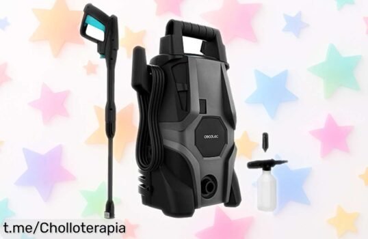 Hidrolimpiadora Cecotec HydroBoost 1400 Essential con potencia brutal de 105 bares para eliminar la suciedad más rebelde, chollazo rebajado que desaparece volando, ¡pilla ya este ofertón antes de que se agote!