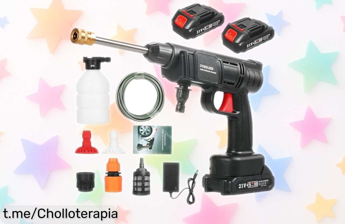 Hidrolimpiadora portátil 350 PSI para limpiar sin cables y con super chollo en precio rebajado ¡Dale vida a tus espacios antes que se agote!