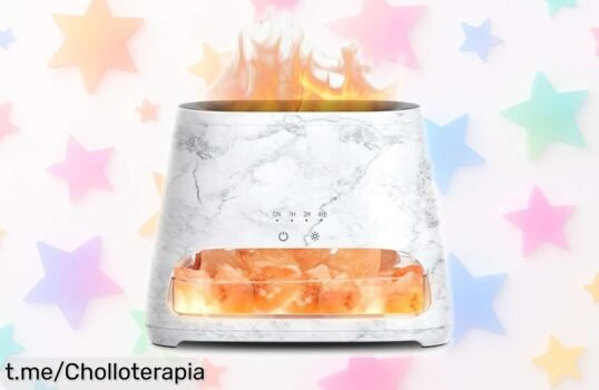 Humidificador 2 en 1 Salking con luz de sal y aceite esencial para un ambiente único, ahora a precio rebajado que vuela ¡oferta limitada para que no pierdas este super chollo!