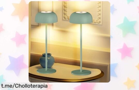 Ilumina tus espacios con pack de 2 lámparas inalámbricas LuJasi super rebajadas, brillo y colores ajustables más batería recargable para que no pares de brillar ¡date prisa que vuelan!