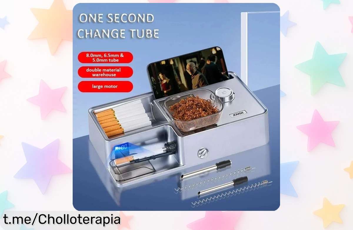 Impresionante máquina automática 3 en 1 para hacer cigarrillos como un profesional, ¡descuento brutal por tiempo limitado! Aprovéchate de este super chollo y transforma tu experiencia. Usa el cupón ya antes de que se acabe esta oferta única.