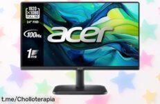 Impresionante monitor Acer EK241Y de 23,8” Full HD con 120 Hz y respuesta ultra rápida a un precio que ya querrás aprovechar; juega sin límites y siente la emoción al máximo.