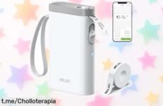 Impresora de etiquetas portátil Nelko Bluetooth P21, ¡un ofertón increíble! Imprime sin tinta y a toda velocidad para crear las etiquetas que siempre soñaste. No pierdas tiempo, aprovecha este precio rebajado solo por poco tiempo; ¡hazte con la tuya ya antes de que se agote!