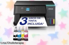 Impresora multifunción EcoTank ET2950 con tinta para 3 años y WiFi, ¡rebaja loca que no vas a hallar! Imprime y escanea fácil desde tu móvil. Aprovecha este chollazo antes de volar.