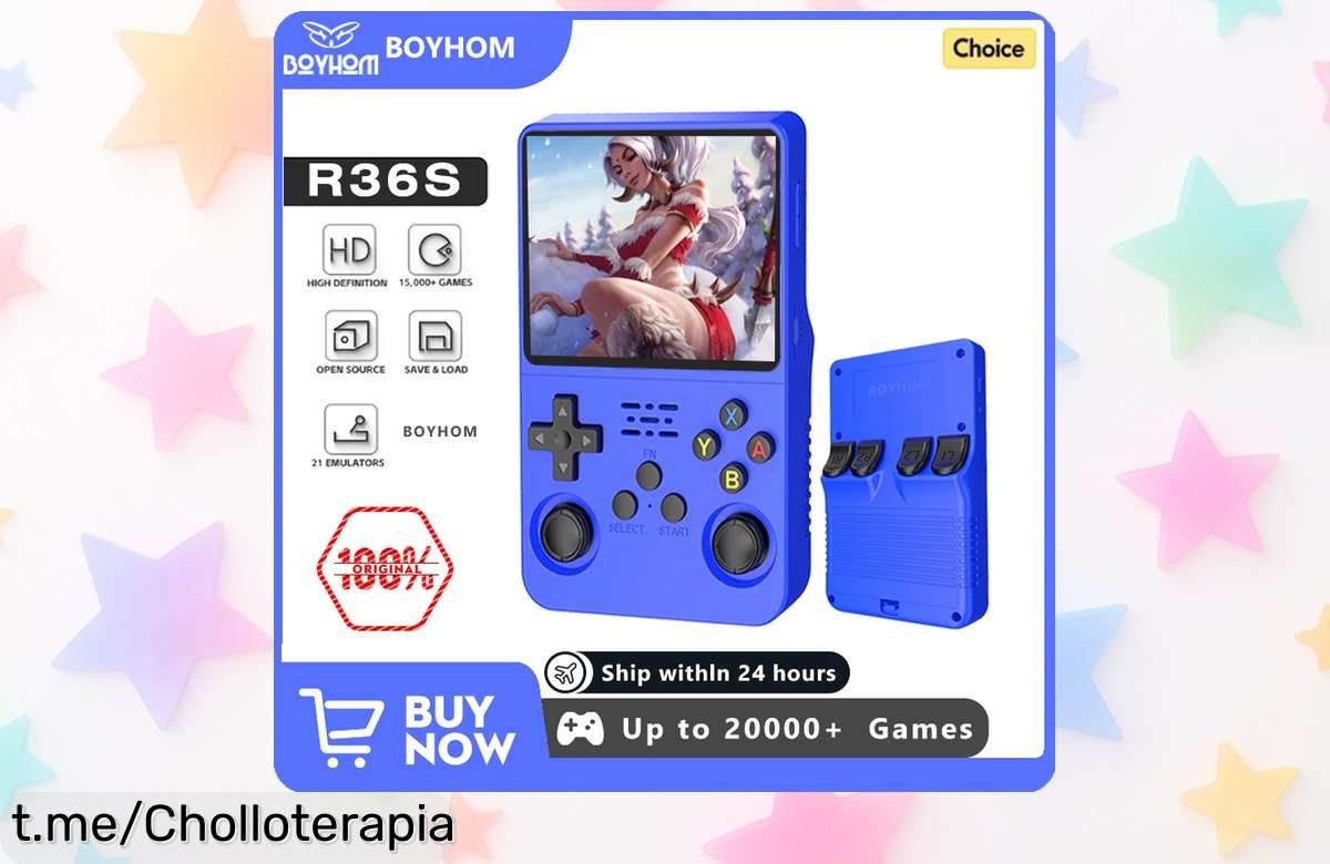 Increíble consola portátil BOYHOM R36S con pantalla IPS de 3,5” y 64GB para juegos: ¡solo por tiempo limitado a un precio súper chollo que te dejará sin aliento!