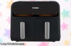 Increíble freidora de aire Hyundai 8 litros HAF8000DD con doble cesta y control táctil, ¡ahora a un precio rebajado que vuela! Descubre el sabor sin complicaciones.