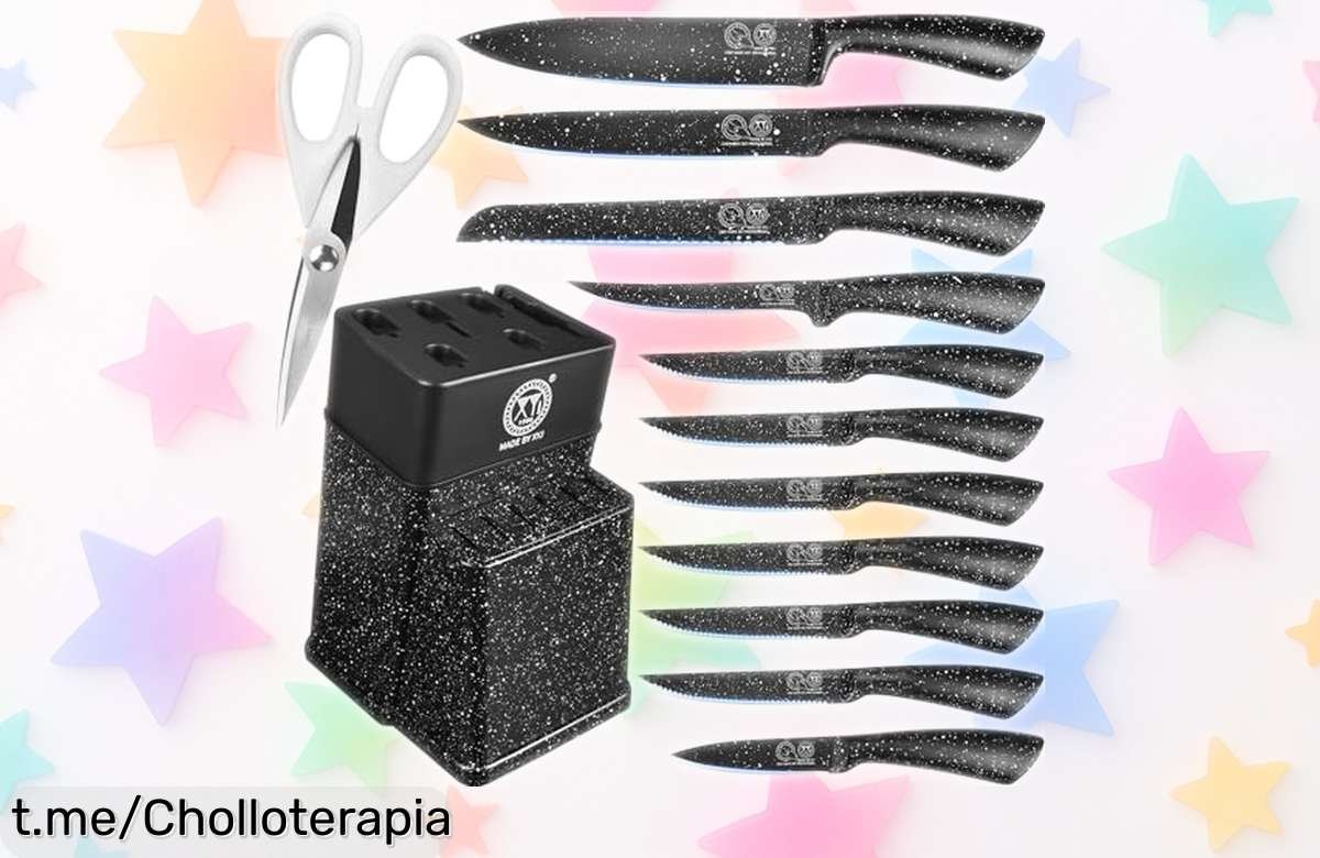 Increíble juego de cuchillos XYJ con acero japonés a precio rebajado, aprovecha este super chollo y conviértete en el chef que siempre soñaste. ¡No lo dejes pasar!