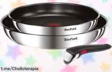 Increíble juego de sartenes Tefal Ingenio Emotion 22/26 cm con mango extraíble, ahora a un precio rebajado que no podrás dejar escapar: cocina como un chef y ahorra espacio ya. ¡Consíguelas antes que se agoten!