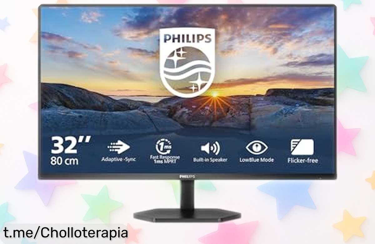 Increíble monitor Full HD Philips de 32 pulgadas con altavoces, sin parpadeos y una velocidad de respuesta ultrarrápida a precio rebajado ¡No te puedes perder este super chollo limitado para disfrutar juegos y películas! Aprovecha antes que se agote, ¡actúa ya!
