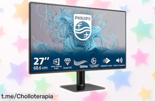 Increíble monitor LED Philips 27” con colores HDR10 y respuesta ultrarrápida a un precio rebajado que no durará ¡Juega sin cortes y vive la emoción al máximo!