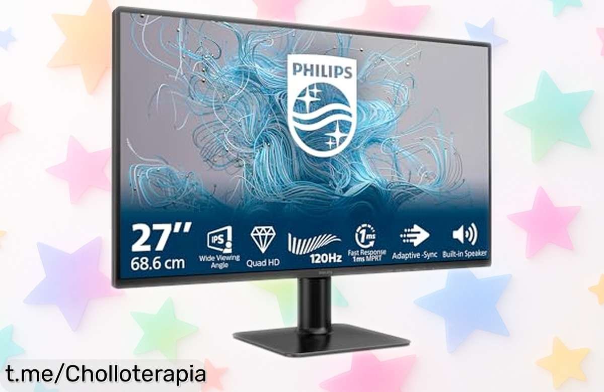 Increíble monitor LED Philips 27” con colores HDR10 y respuesta ultrarrápida a un precio rebajado que no durará ¡Juega sin cortes y vive la emoción al máximo!