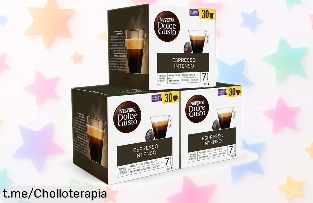 Increíble pack de 90 cápsulas Dolce Gusto NESCAFÉ Espresso Intenso a un precio rebajado que vuela, con cada sorbo disfrutarás del café más intenso en segundos. ¡No te quedes sin el tuyo, aprovecha este super chollo antes de que desaparezca!