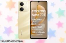 Increíble smartphone realme Note70T 4G con batería de más de 2 días y fotos pro, ¡aprovecha su precio rebajado antes que desaparezca esta oferta!