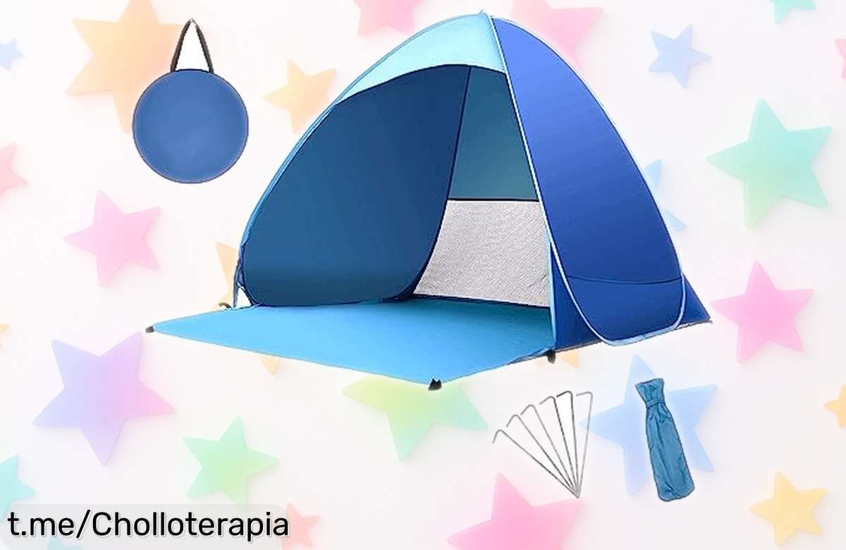 Increíble tienda de playa Teenza que se monta en 3 segundos, súper impermeable y resistente al viento. ¡No dejes pasar este chollazo rebajado que vuela rápido para disfrutar de tus días al aire libre!