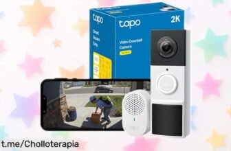 Increíble timbre inalámbrico Tapo D210 con cámara 2K: captura cada detalle y disfruta de visión nocturna hasta 10m, todo a precio rebajado ¡No te quedes sin el tuyo y aprovecha este super chollo antes que se agote!
