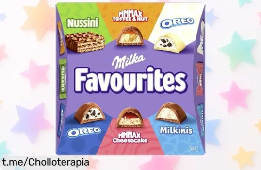 Irresistible surtido de bombones Milka Favourites, mini chocolatinas 141g a un precio rebajado ¡No te quedes sin este super chollo y comparte dulces momentos antes de que se agote!