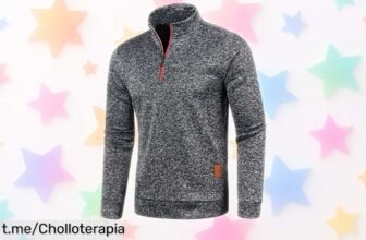 Jersey de invierno slim fit para hombre, ¡con un descuentazo que vuela! Súper suave y ideal para el frío intenso. No dejes escapar este super chollo y renueva tu armario antes de que se agote. ¡Compra ya antes de que sea tarde!