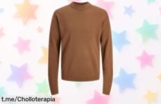 Jersey de punto Jack & Jones Jjejack en mocha bisque diseño crew neck con rebaja brutal precio muy bajo súper chollo que no puedes dejar escapar solo por tiempo limitado y pocas unidades ¡consíguelo ya!