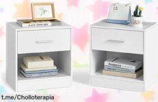 Juego de 2 mesitas de noche Vasagle, rebajadas a precio locos y con montaje facilísimo: ¡dale un toque moderno a tu hogar sin pensarlo más! Aprovecha este ofertón que vuela.