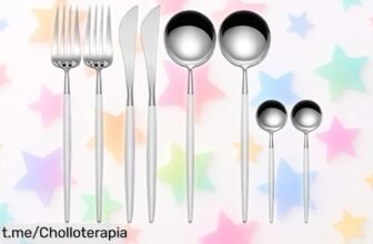 Juego de cubiertos de acero inoxidable Morgiana con un ofertón brutal, ¡8 piezas super resistentes y brillantes que no se oxidan! Aprovecha este descuentazo antes de que vuelen para darle el toque perfecto a tu mesa.