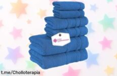 Juego premium 6 piezas Casa Copenhagen con toallas de algodón egipcio súper suaves y absorbentes precio rebajado que no puedes dejar pasar ¡Date prisa que vuelan!