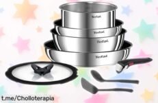 Juego sartenes y cazos Tefal Ingenio Emotion con mango extraíble apilables y antigoteo precio rebajado ¡ofertón que no dura para siempre corre antes que vuelen!