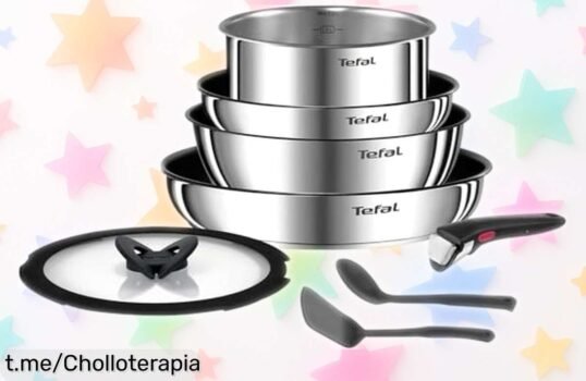 Juego sartenes y cazos Tefal Ingenio Emotion con mango extraíble apilables y antigoteo precio rebajado ¡ofertón que no dura para siempre corre antes que vuelen!