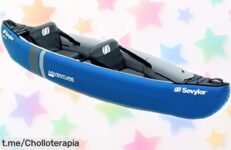 Kayak hinchable Sevylor Adventure para 2 personas, súper estable y fácil de inflar con accesorios incluidos precio rebajado por tiempo breve ¡hazte ya con este super chollo acuático y disfruta al máximo!