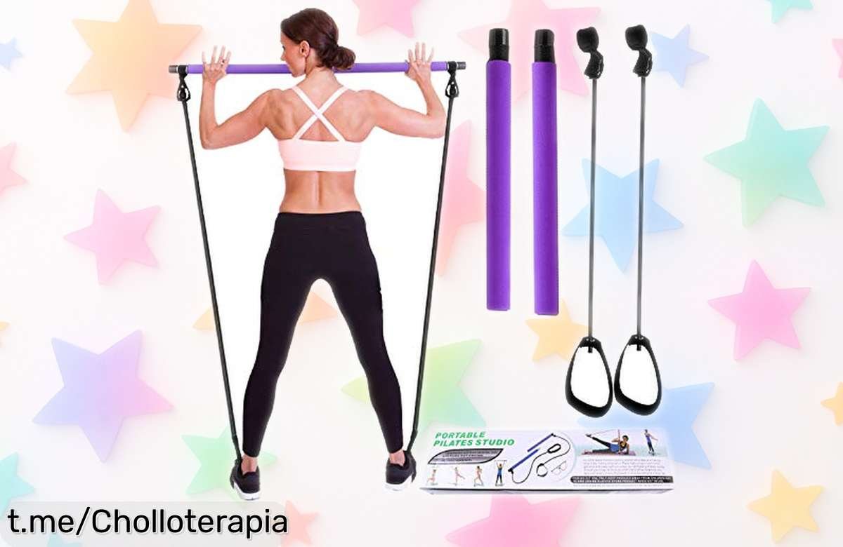 Kit de barra de pilates IWILL con banda de resistencia a precio rebajado, ¡impulsa tu entrenamiento y transforma tus días antes que se agoten!