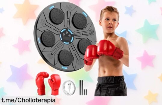 Kit de máquina de boxeo musical JUPPLIES para pared con luces LED: ¡llévate este super chollo y transforma tu entrenamiento en pura diversión, antes que desaparezca!