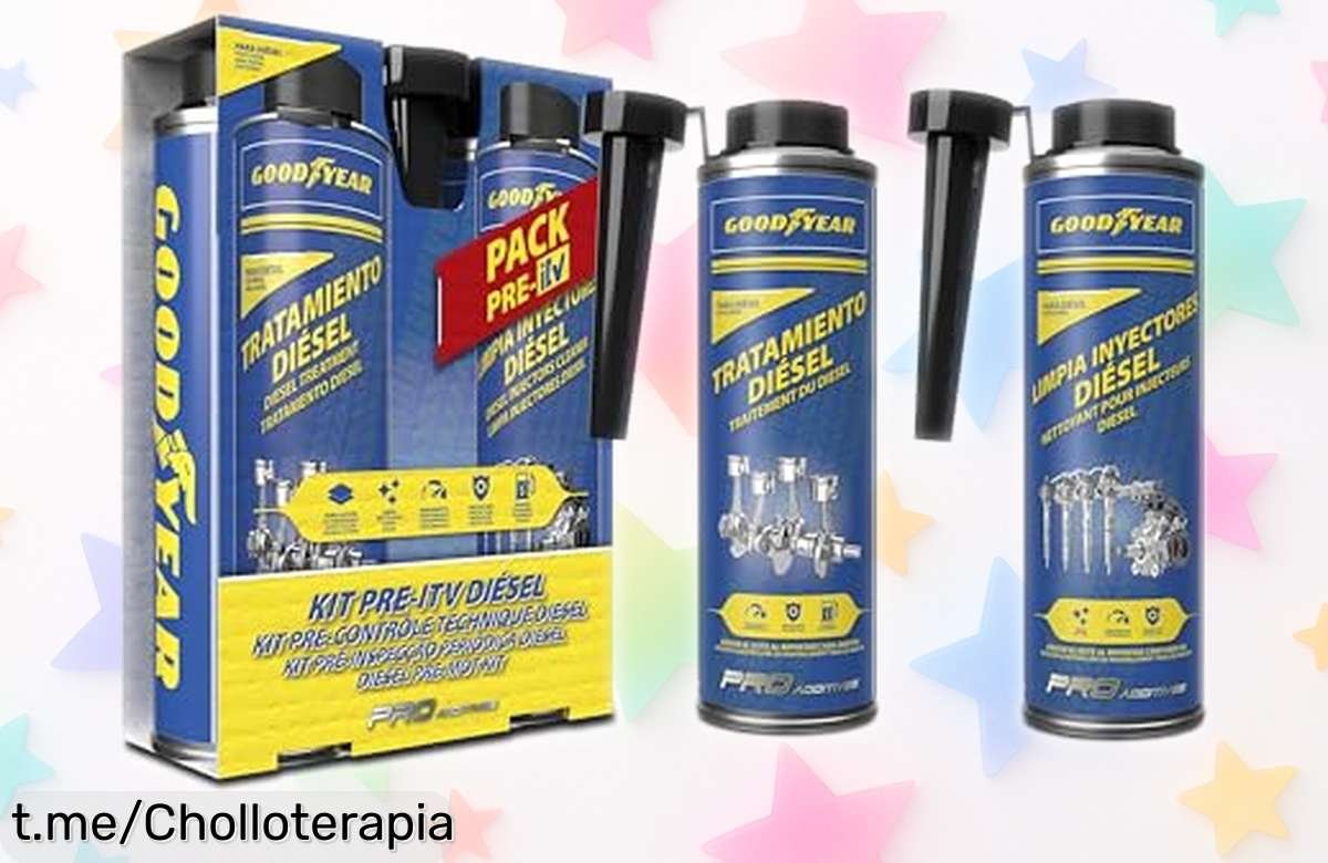 Kit preITV Diésel Goodyear con limpia inyectores a precio rebajado, aumenta la potencia de tu motor y ahorra dinero ¡Aprovecha este super chollo para consentir a tu coche ya!