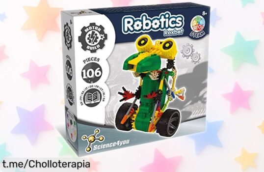 Kit robot interactivo Rexbot con 106 piezas monta y haz moverse a tu robot de verdad gracias al motor incluido precio rebajado un ofertón único para pequeños científicos ¡corre que vuelan las unidades!