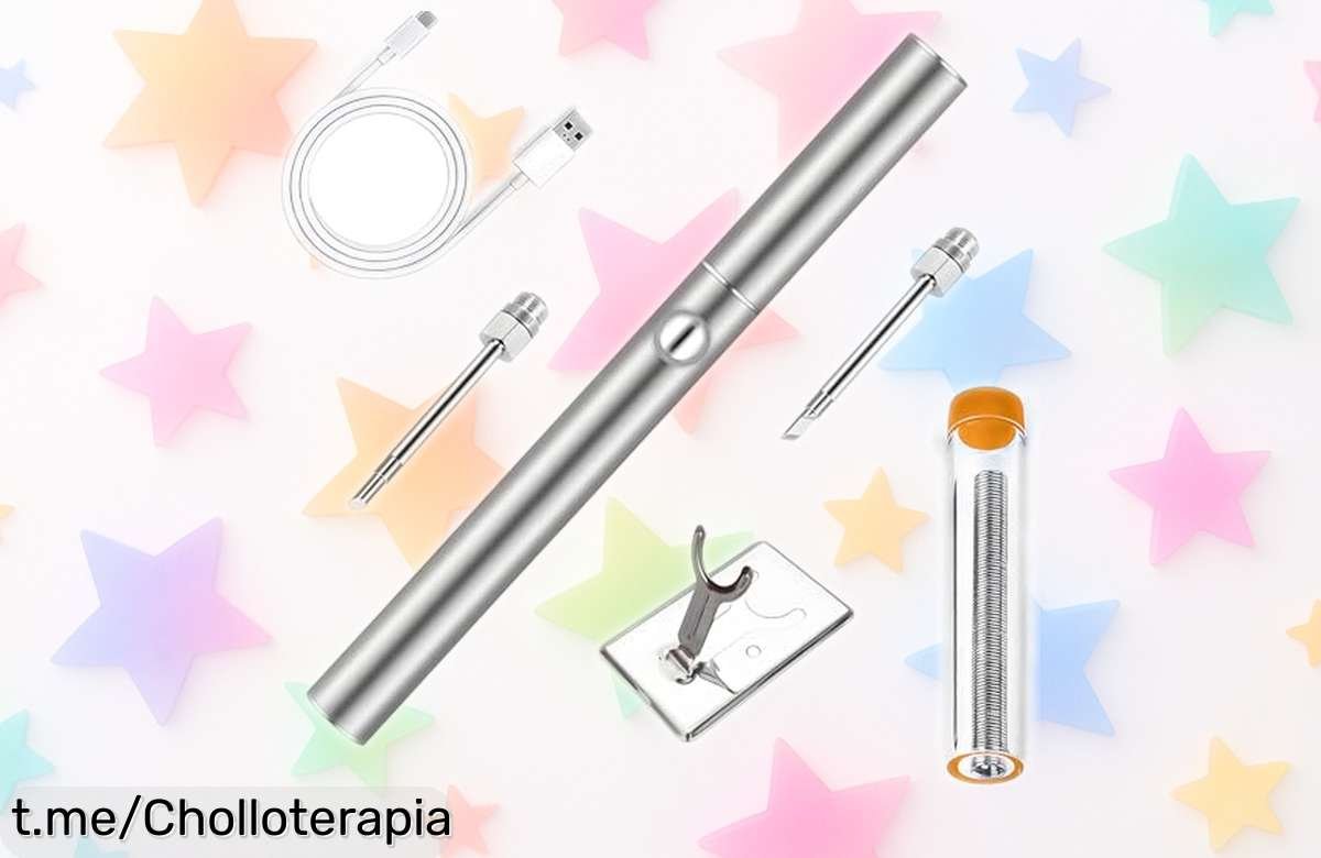 Kit soldador inalámbrico de 100W con carga rápida, ¡precio rebajado y super chollo! Acelera tus reparaciones y disfruta del trabajo bien hecho. No te quedes sin el tuyo, solo por tiempo limitado. ¡Consíguelo ya antes de que se agote!