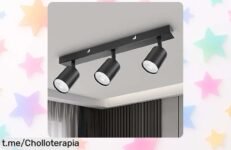 Lámpara Dehobo con 3 focos giratorios a precio rebajado, transformará tu hogar en un lugar radiante ¡Aprovecha este ofertón antes de que se agote!