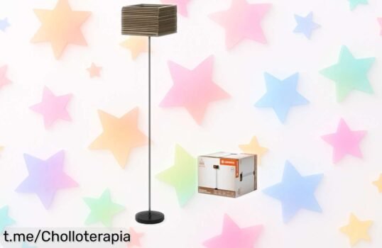 Lámpara de pie Ledvance Decor Cardboard Square con diseño moderno y ligera, montaje rápido y precio rebajado por tiempo limitado, una ganga para darle estilo único a tu casa ¡No esperes más que vuelan!