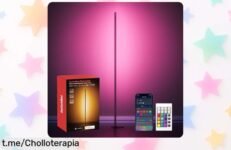 Lámpara de pie SwitchBot Matter con 16 millones de colores y control por voz que baila al ritmo de tu música, ahora rebajada en un ofertón sin igual ¡corre antes que se agote este super chollo!