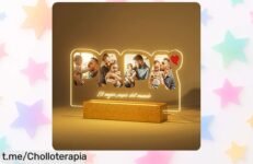Lámpara personalizada para papá con fotos y luz LED cálida, un regalo único lleno de recuerdos ahora a precio rebajado por tiempo limitado. ¡No te pierdas esta oferta que le hará brillar el corazón!