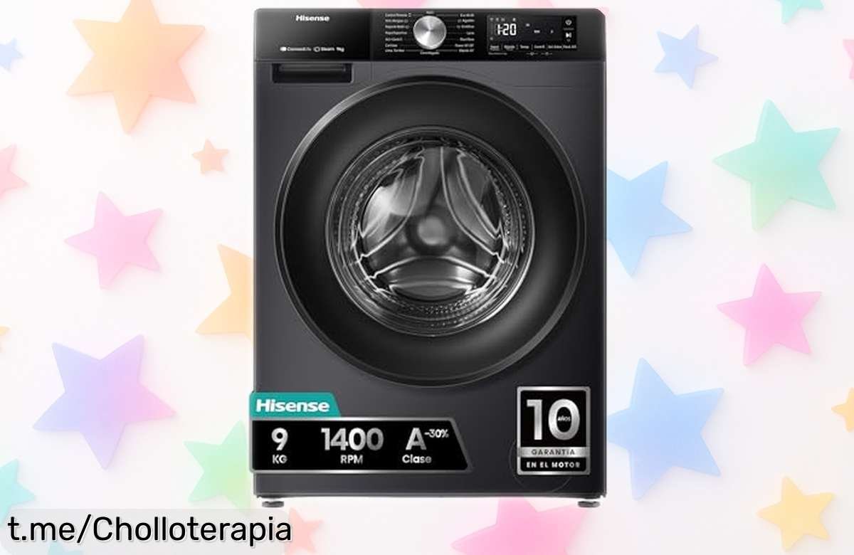 Lavadora Hisense WF3S9043BB3 de 9 kg con vapor a un precio loco: lava impecable desde tu móvil. ¡Caída de precio brutal y oferta limitada! No dejes escapar este chollo increíble para lucir siempre ropa perfecta. ¡Hazla tuya ya antes que se agote!