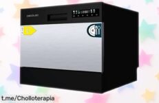 Lavavajillas compacto Cecotec Bolero Aguazero 2300, ¡ahora a precio loco! Disfruta de vajilla impecable con 8 programas. ¡No dejes pasar esta rebaja brutal que vuela!