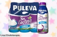 Leche Puleva sin lactosa entera 6x1L a precio rebajado, fácil de digerir y deliciosa para todos. ¡Aprovecha este súper chollo mientras dure!