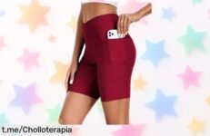 Legging deportivo cintura alta Ekouaer con bolsillos grandes y secado rápido rebajado al precio más bajo para que te muevas cómodo y a tope ¡Oferta limitada, corre que vuelan!