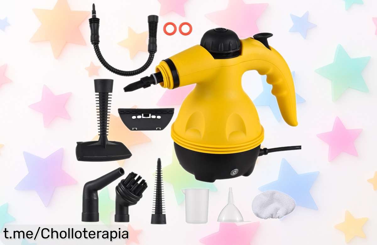 Limpiador de vapor 1050W, ¡ofertón imbatible para que tu hogar brille en un abrir y cerrar de ojos! Prepárate en solo 2 minutos para eliminar la suciedad más rebelde. No te quedes sin el tuyo y aprovecha este super chollo antes de que vuele, ¡hazlo ahora!